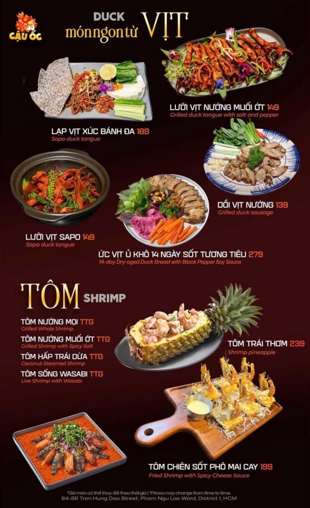 Thực Đơn Menu Cậu Ốc Quận 1 (11)